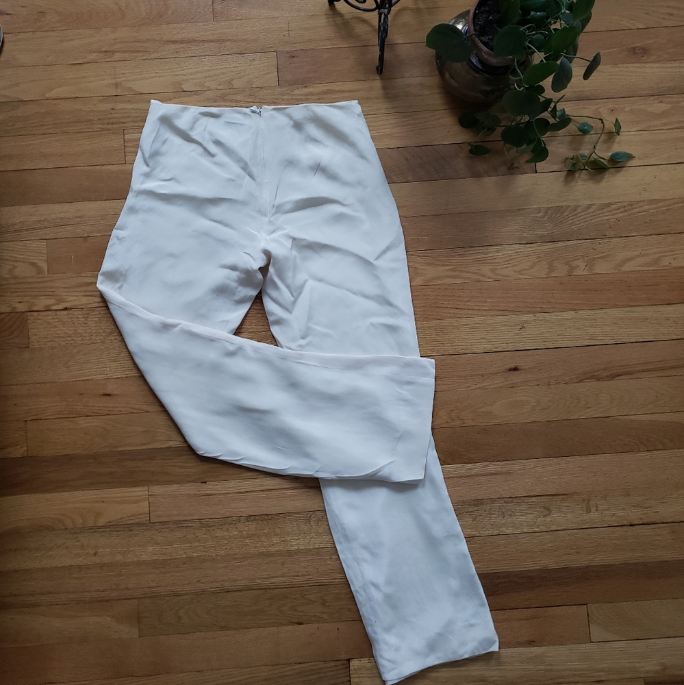Ralph Lauren Black Label Cream Silk Trouser Vintage 90's Old Money - Picture 2 of 9